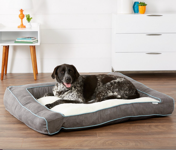 Frisco ortho textured plush clearance pillowtop lounger dog bed