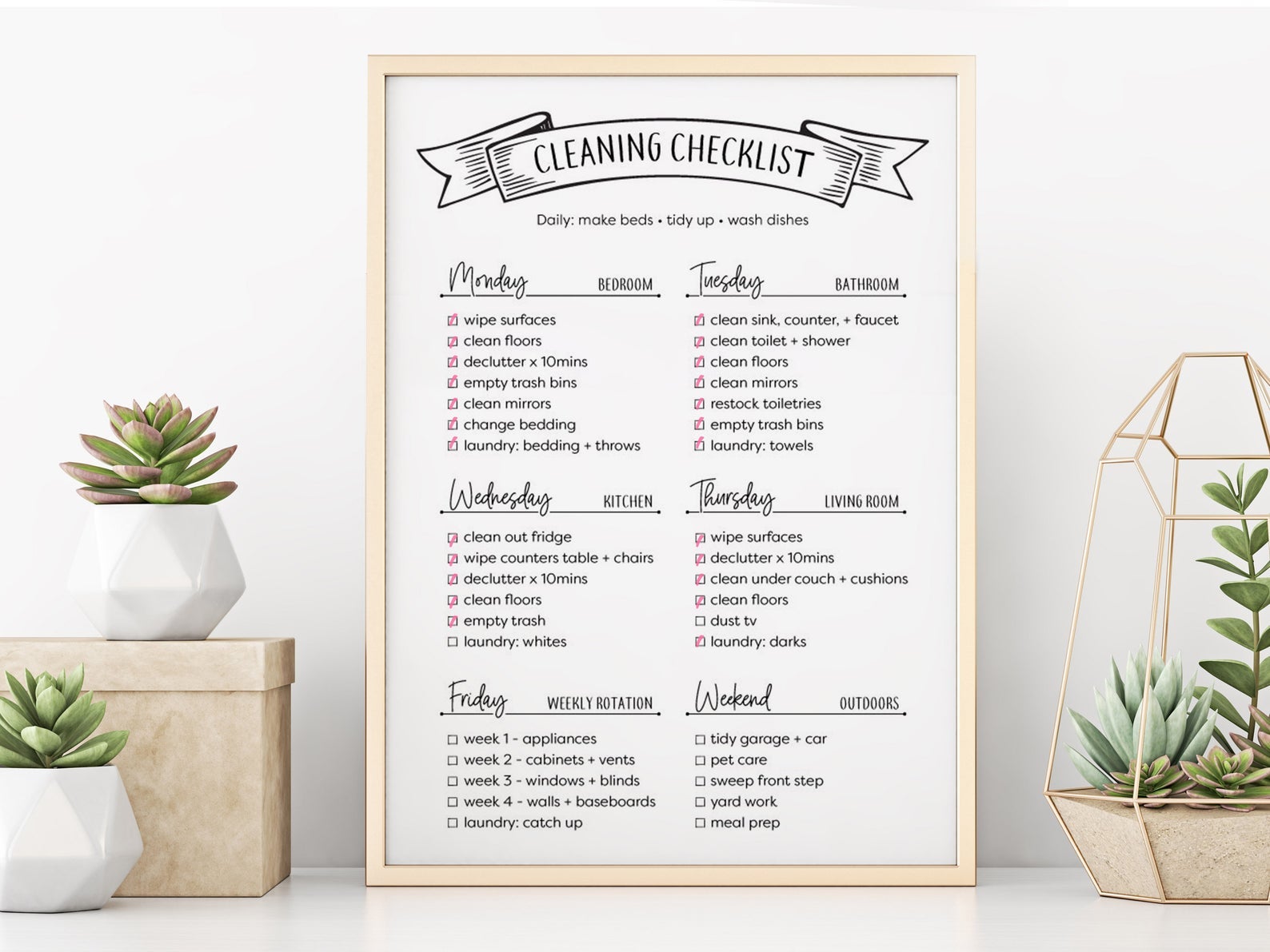 the cleaning checklist 