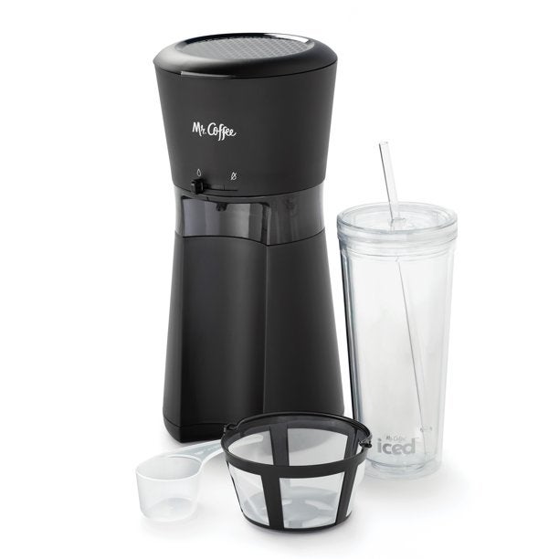 A coffee maker and tumbler