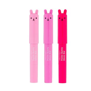 the three tonymoly gloss tubes in different pink shades