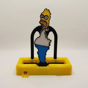 a sponge holder with homer simpson