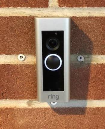 reviewer's silver Ring doorbell