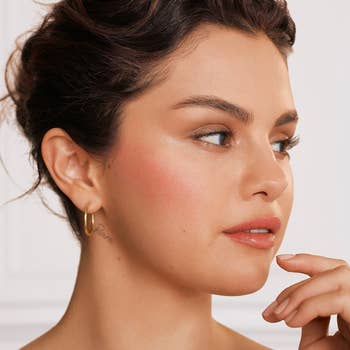 model wearing highlighter