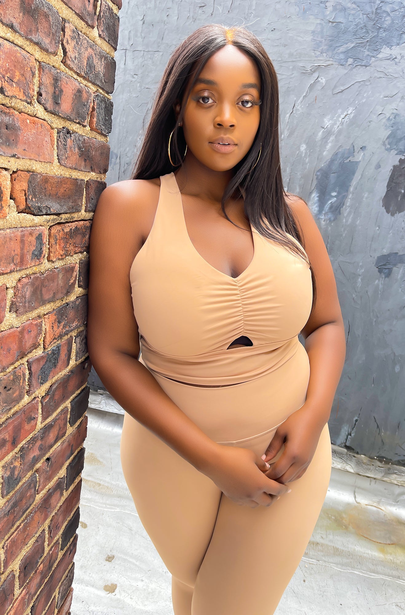 model wearing the nude bra