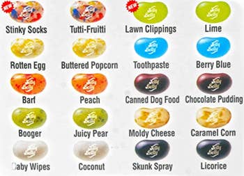the different jelly bean colors and their flavors
