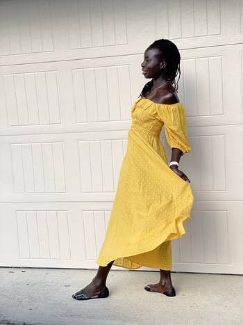 reviewer wearing the formal  successful  yellow