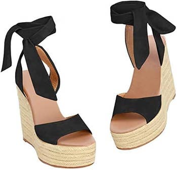 the sandals in black