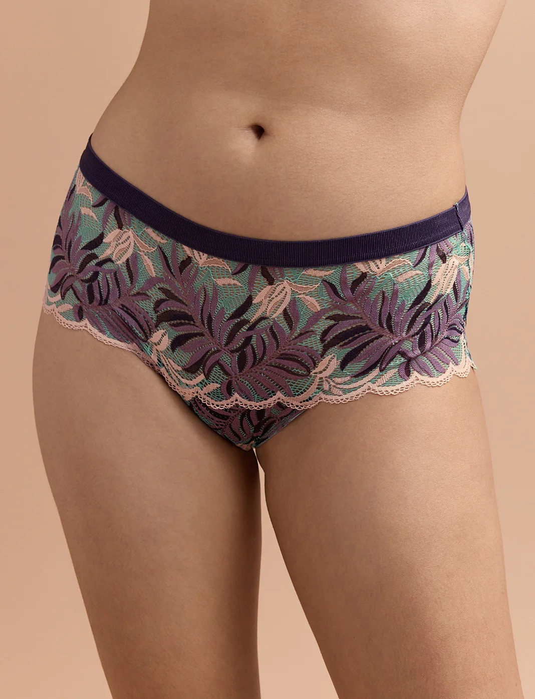 woman front lace pantie Sexy Panties for Women Lace Front Keyhole Underwear Small - 3X Plus Size 3  Pack