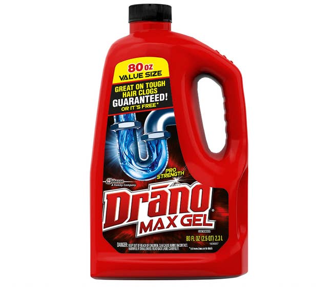 a bottle of drano max gel
