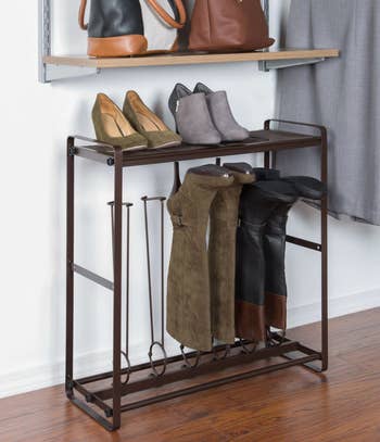tall boots in boot organizer