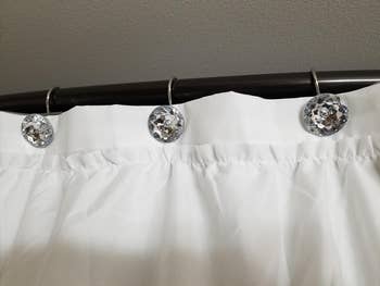 A reviewer's silver curtain holders