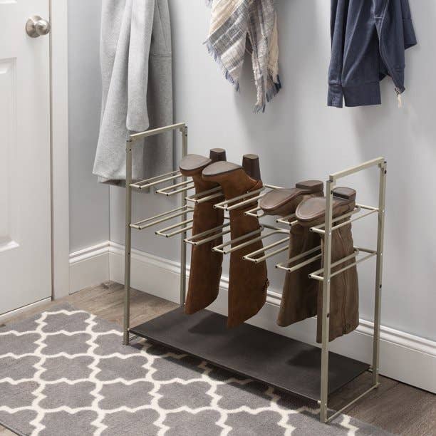 lifestyle photo of boot rack by the door