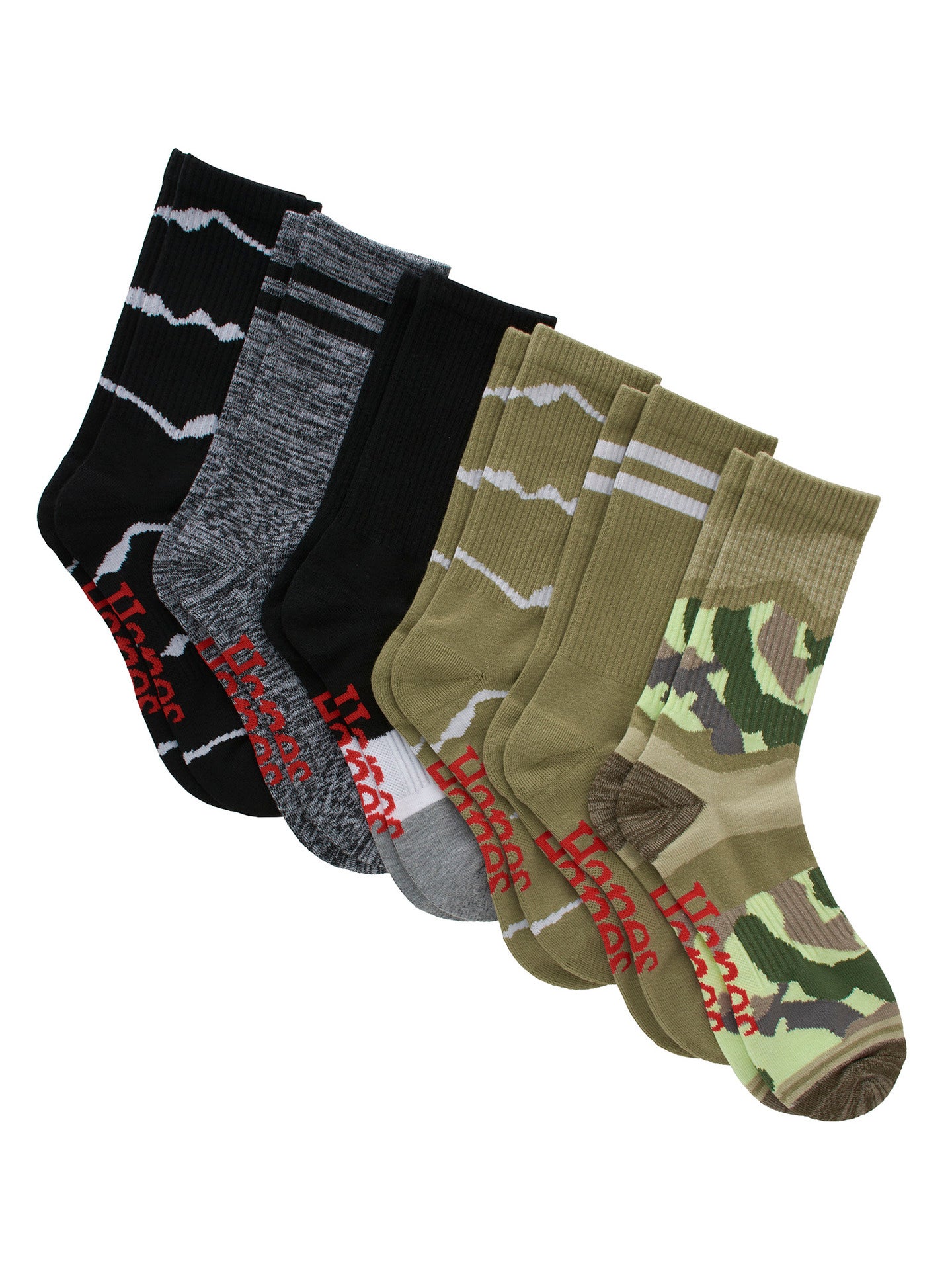 6 pairs of moisture-wicking socks