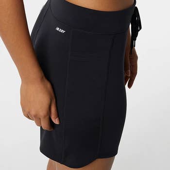 side view of running shorts
