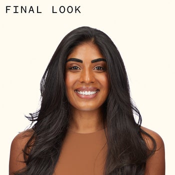 a model's hair after using the mousse