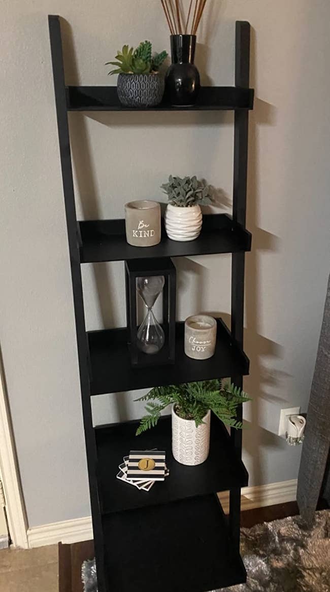 Reviewer image of black shelves