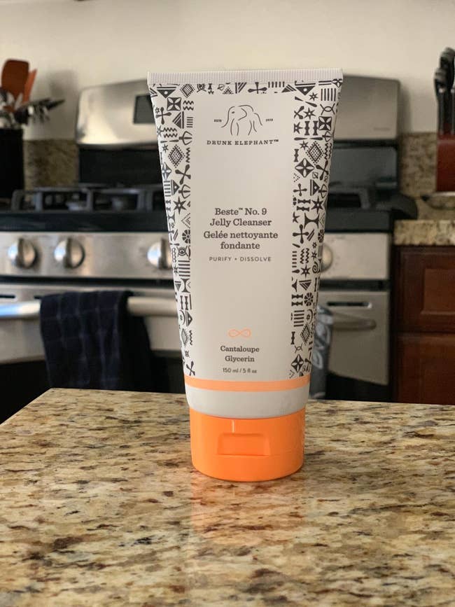 image of the tube of cleanser on a kitchen counter