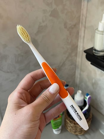 A shot of the entire toothbrush