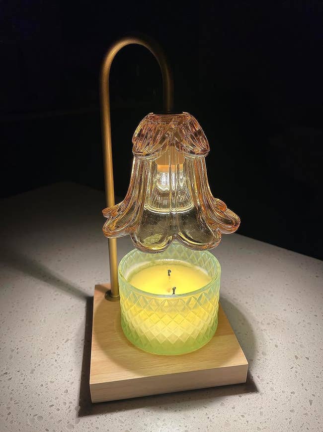 lamp melting a two wick candle