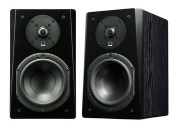 Image of two black speakers 