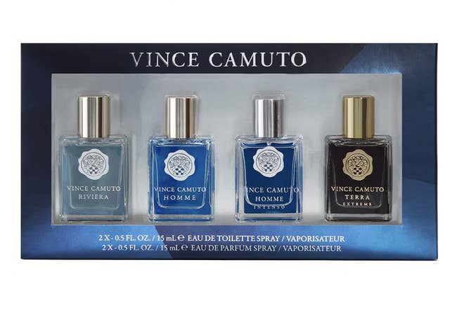 Vince Camuto men's fragrance acceptable with 4 antithetic scents successful a sleek box