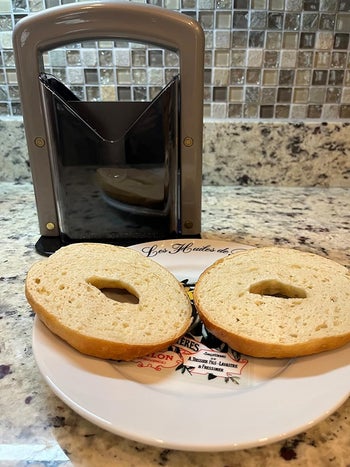 the reviewer's perfectly cut bagel