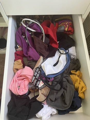 Messy underwear drawer