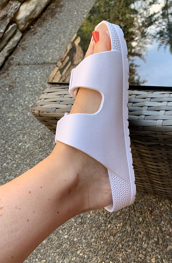 side view of the white slides