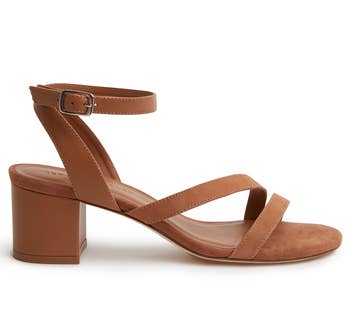 side view of the brown sandal