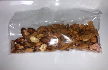 A bag of nuts sealed using the sealer 