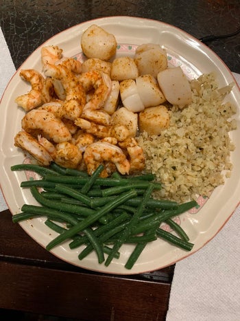 the same reviewer's plate of food