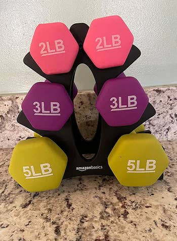 Reviewer's set of multicolored weights
