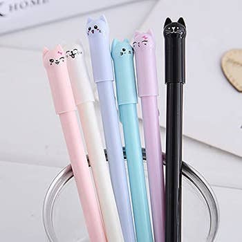 a pack of cat gel pens