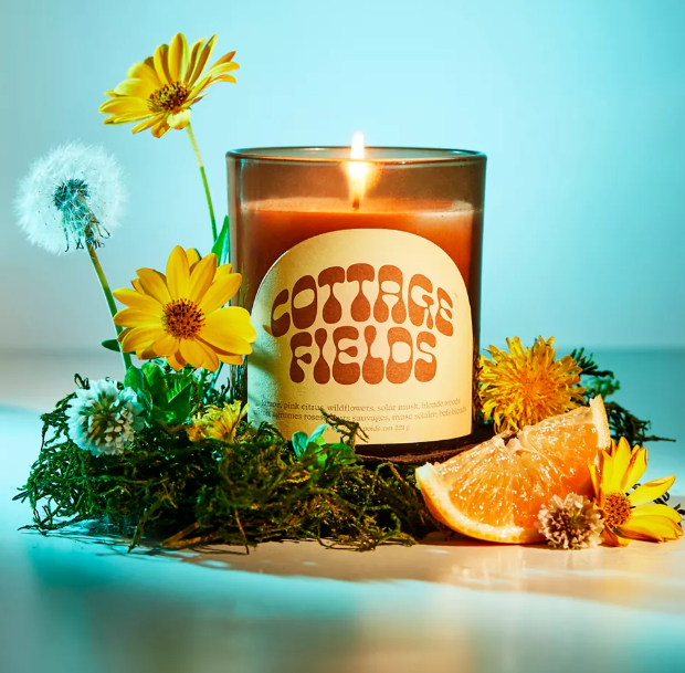 the cottage fields candle