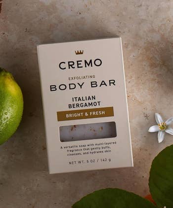 Cremo Exfoliating Body Bar packaging with 