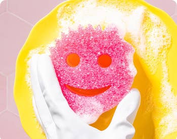scrub mommy scrubber brushwood with soap