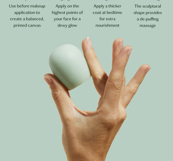 Model holding the Kate McLeod facial stone