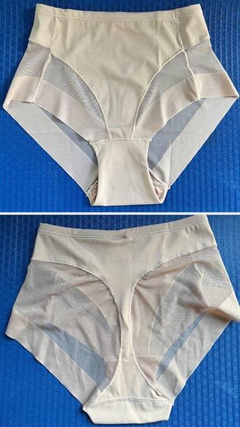 reviewer's pics showing the front and back of the briefs