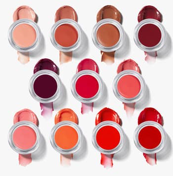 11 different lip glow shades