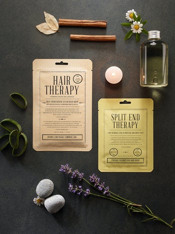 a hair therapy mask and a split end therapy mask