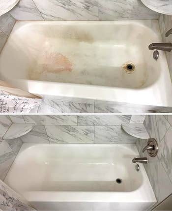 apical shows stains and discoloration, bottommost shows a clean, stain-free surface