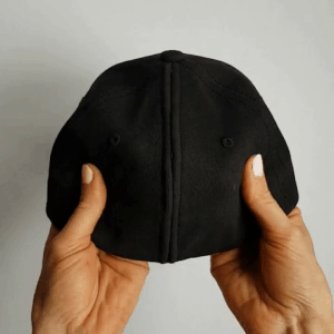 gif of hands opening the magnetic back, showing how it's a large opening
