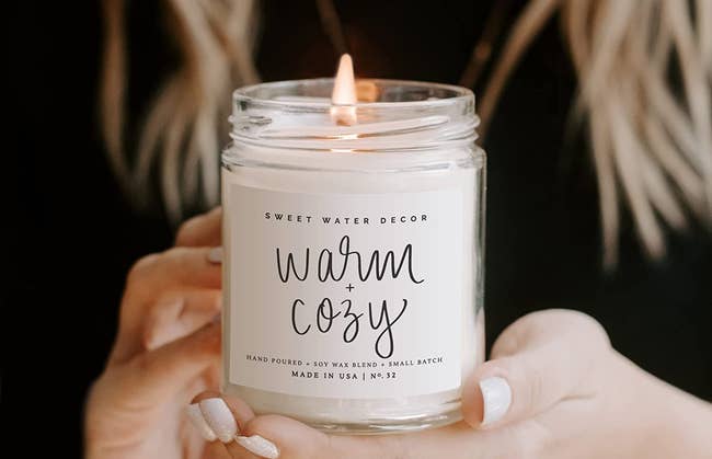the warm and cozy candle 