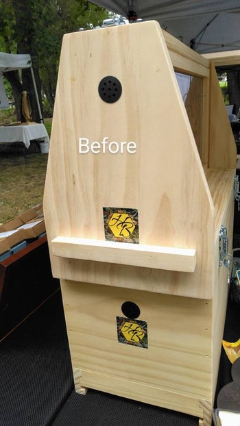 before image of a dull wooden piece