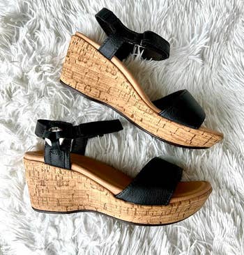 BuzzFeed writer's image of black sandals