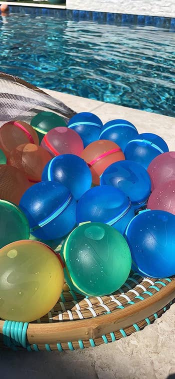 reviewer's colorful h2o balloons