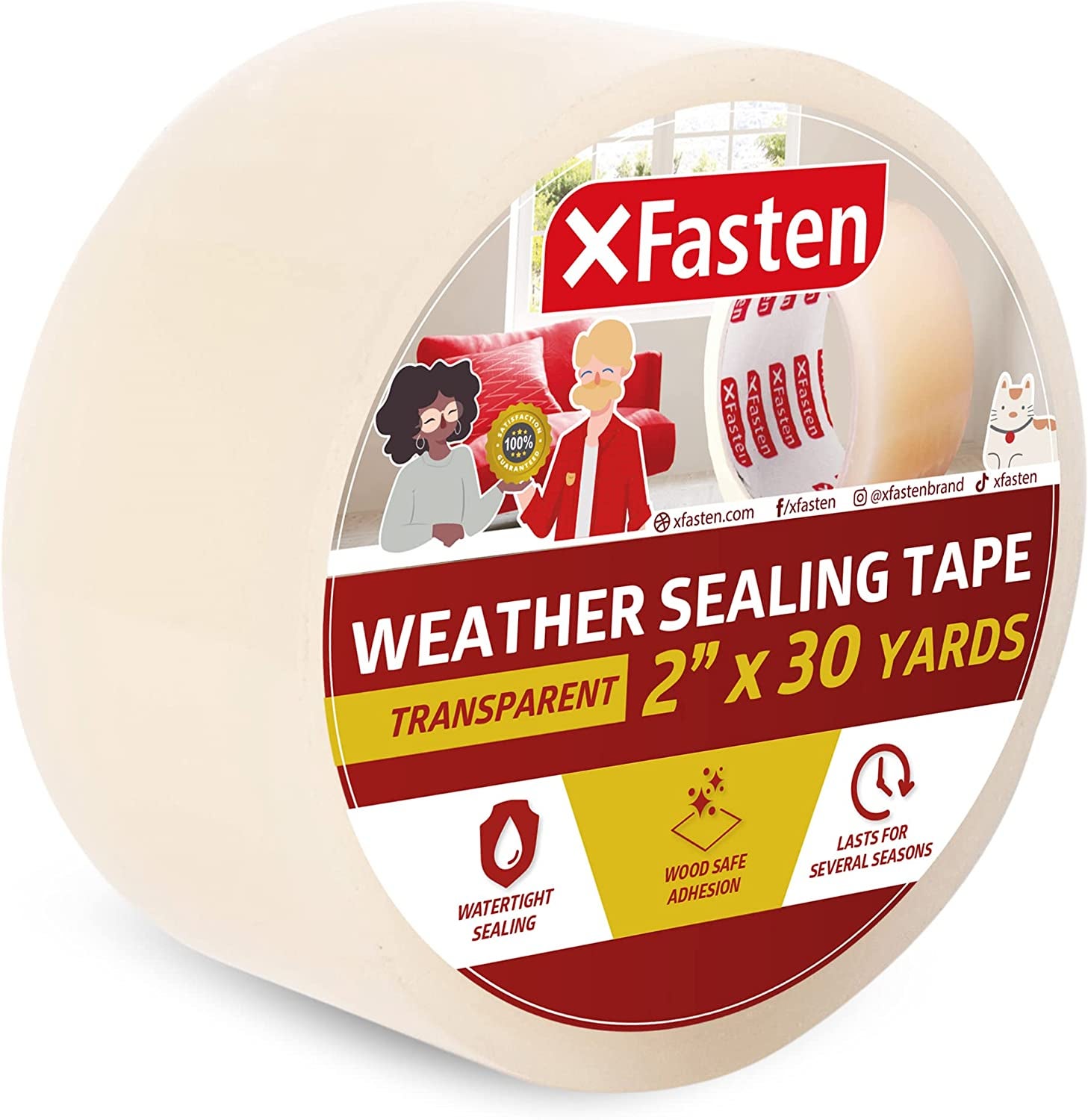 XFasten Measurement Tape with Adhesive Backing, 0.5 Inch x 12 Feet