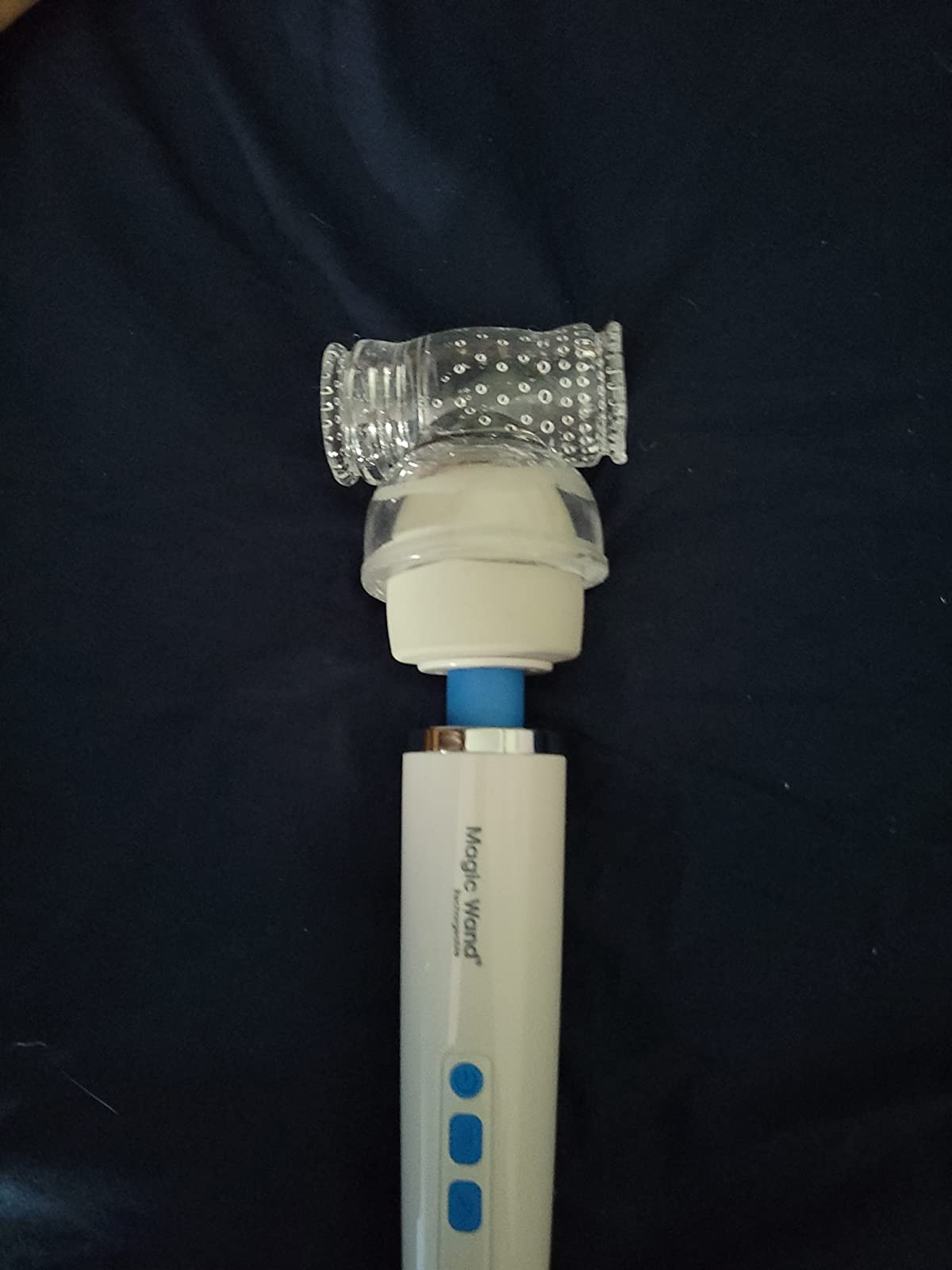 Wand with transparent sleeve attachment on head