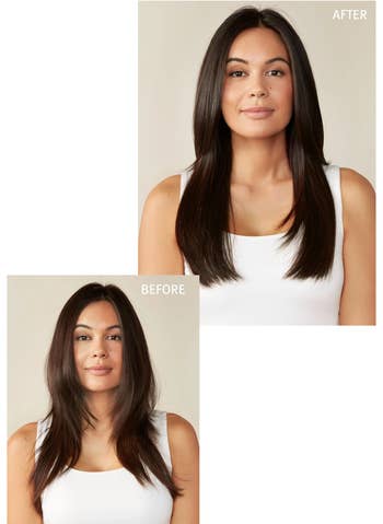 Two images comparison a exemplary with unbrushed hairsbreadth and aft utilizing the brush