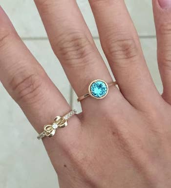 Reviewer photo of the same ring but a turquoise stone